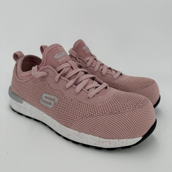 Skechers Pink Bulkin-Balran Work Shoes Composite Safety Toe sz 7 Women's 108033 - Picture 3 of 8